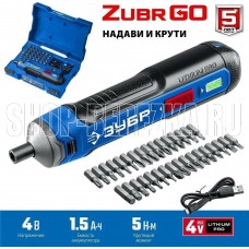 ЗУБР PSD-4S 3,6В, в кейсе с набором 33 бит