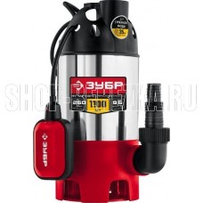 ЗУБР НПГ-М3-1100-С Дренажный насос для грязной воды корпус нерж. сталь, 1100 Вт