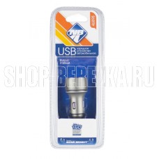 NOVA BRIGHT для моб.устройств, 2 USB-порта, 2100мА + цифровой LED вольтметр, 12/24В 46898