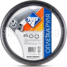 NOVA BRIGHT (M) экокожа, черная перфорированная с рельефной строчкой 47357