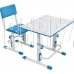 POLINI Растущая парта-трансформер Polini kids Simple М1 75х55 см, белый-синий (1кор)