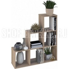 POLINI Стеллаж Polini Home Smart Каскадный 6 секций, дуб (1кор)