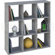 POLINI Стеллаж Polini Home Smart Кубический 9 секции, бетон (1кор)