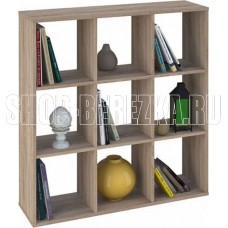 POLINI Стеллаж Polini Home Smart Кубический 9 секции, дуб (1кор)