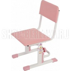 POLINI Стул для школьника регулируемый Polini kids City / Polini kids Smart S, белый-розовый (1кор)