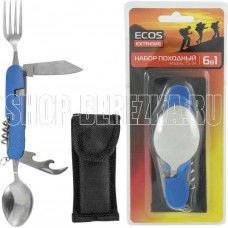 ECOS Набор походный 6 в 1 ECOS TS-34 синий 325134