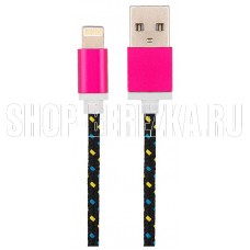 REXANT (18-4245) USB-Lightning кабель для iPhone/nylon/black-blue-yellow/1m/REXANT