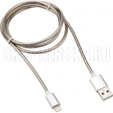 REXANT (18-7057) Кабель REXANT USB-Lightning 2 A, 1 м, матовая сталь