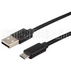 REXANT (18-4241) Кабель USB-micro USB/metall/black/1m/REXANT