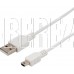 REXANT (18-1134) Кабель USB-mini USB/PVC/white/1,8m/REXANT