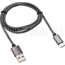 REXANT (18-1896) Кабель USB-Type-C/3A/nylon/grafit/1m/REXANT