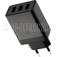 REXANT (18-2215) Сетевое зарядное устройство-переходник REXANT 3xUSB адаптер, 30W черное