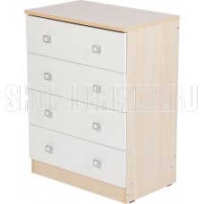 POLINI Комод Polini kids Simple c 4 ящиками, дуб пастельный-белый
