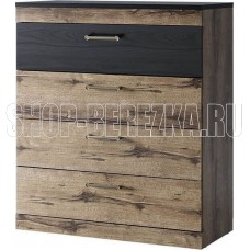 АНРЭКС JAGGER Комод 4S,цвет Дуб монастырский /Черный (2 уп)
