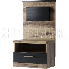 АНРЭКС JAGGER Тумба прикроватная 1S, цвет Дуб монастырский /Черный (1 уп)