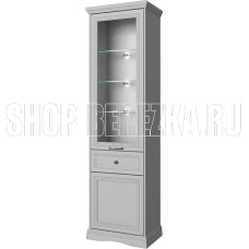 АНРЭКС VALENCIA Шкаф с витриной 1V1D1S. Цвет СЕРЫЙ (3 уп)