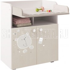 POLINI Комод Polini kids French 1270, Teddy, белый-дуб пастельный (2кор)
