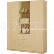 POLINI Шкаф трехсекционный Polini kids Simple, натуральный (3кор)