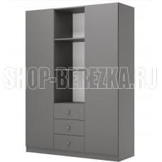 POLINI Шкаф трехсекционный Polini kids Simple, серый (3кор)