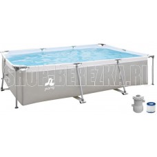 AVENLI Бассейн прямоугольный со стальным каркасом Avenli 3.0м*2.07м*65cм 17771EU, фильтр-насос 300 галлонов