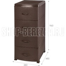 VIOLET РОТАНГ коричневый 4-х секц. 35701