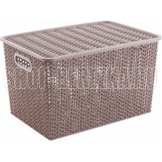 VIOLET Вязь 14л с крышкой розовый нюд 533111