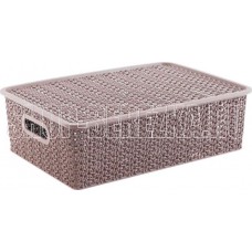 VIOLET Вязь 7,5л с крышкой розовый нюд 532111