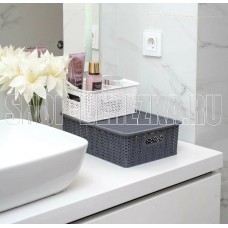 VIOLET Вязь 7,5л с крышкой серая 532118