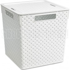 VIOLET Береста 23л с крышкой белая 6823106