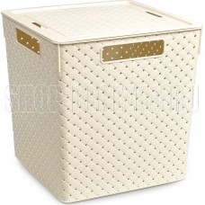 VIOLET Береста 23л с крышкой слон. кость 6823126