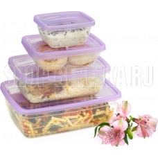 VIOLET Набор контейнеров FRESCO 4 шт. 250 мл (Лаванда) 470025136