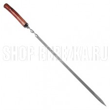 GRILLBOOM Шампур плоский с деревянной ручкой 600х12х2мм 103-077