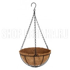 INBLOOM Кашпо подвесное с вкладышем из кокосового волокна, d25х12см, металл 164-296