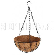 INBLOOM Кашпо подвесное с вкладышем из кокосового волокна, d25х13см, металл 164-297