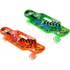 SILAPRO Лонгборд 59х18см, 4х колесный (PU LED 6045мм, ABEC-7), крепление алюм, до 70кг 071-008