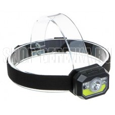 ЕРМАК Фонарь на голову, сенсорный, XPE COB LED, 11 режимов, 1000мАч, USB кабель, 6х4,5х3см, пластик 221-072