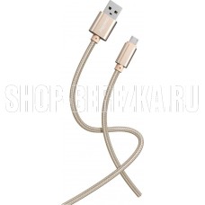 SMARTBUY (iK-12-S02g) S02 MicroUSB золотистый, 3 А, 1 м