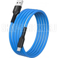 SMARTBUY (iK-12-S21bb) S21 MicroUSB синий, 2.4 А, сил., 1 м