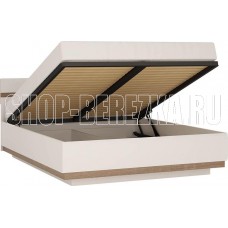 АНРЭКС LINATE Кровать 140/TYP 91-01 с подъемником, цвет белый/сонома трюфель