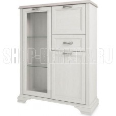 АНРЭКС MONAKO, Шкаф с витриной 1V2D1S, цвет Сосна винтаж/дуб анкона