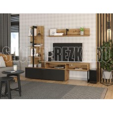 НК-МЕБЕЛЬ JUNO гостиная Дуб Артизан/Черный 71296595 (2 кор.)