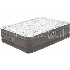 BESTWAY Матрас надувной Tritech Fashion Flock Queen со встроенным электронасосом 203x152x56 см 6713E
