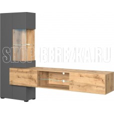 НК-МЕБЕЛЬ POINT ТИП-70 гостиная Дуб Вотан/Серый графит 71774910 (2 кор.)
