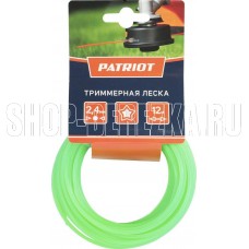 PATRIOT 805205122 D 2,4 мм L 12 м (звезда, зеленая) 240-12-3, картонный подвес