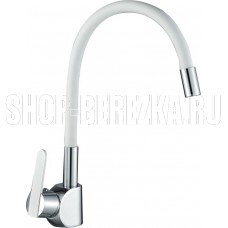 GOTA ROCIO G302531-GOTA Santa-Barbara Смеситель д/кухни шар. с силикон. изливом, креп.гайка белый d35
