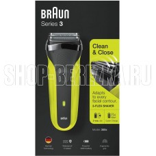 BRAUN Бритва сетчатая Series 3 300s реж.эл.:3 питан.:аккум. черный