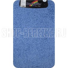 САНАКС 10327 Коврик в ванную SHAGGY ECO одинарный, ГОЛУБОЙ 50 х 80 см, 100% полиэстер, ворс 20 мм