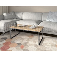 БИТЕЛ Стол Ланс МАКСИ Дуб крафт золотой/черный (1 уп.)