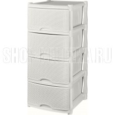KEEPLEX KL377312048 Rattan четырехсекционный 50х41,5х55,5см белое облако