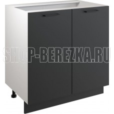 МЕБЕЛЬ-КОМПЛЕКС Шкаф - стол 80см с двумя дверцами Simple Н800 Антрацит/ Белый (1 кор.)